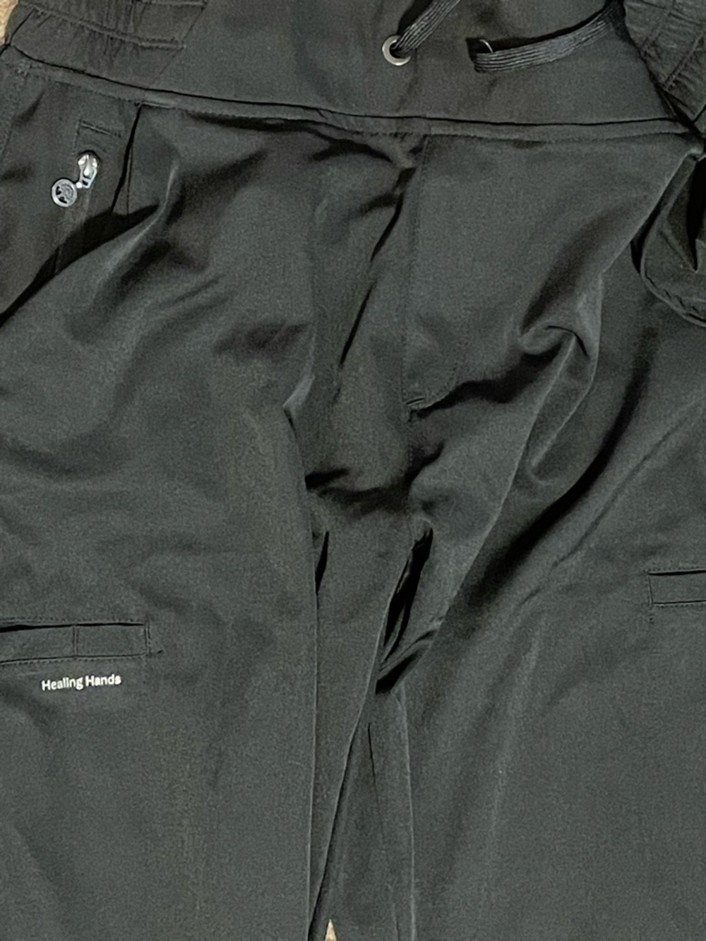 Healing Hands Black Jogger Style Scrub Pants 2 Pair Size M NWOT - Picture 7 of 7